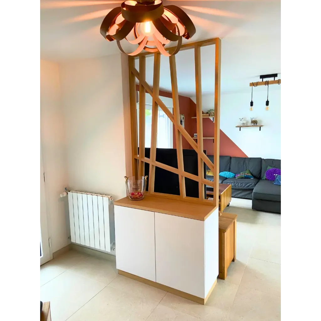 Meuble d'entrée sur mesure avec claustra