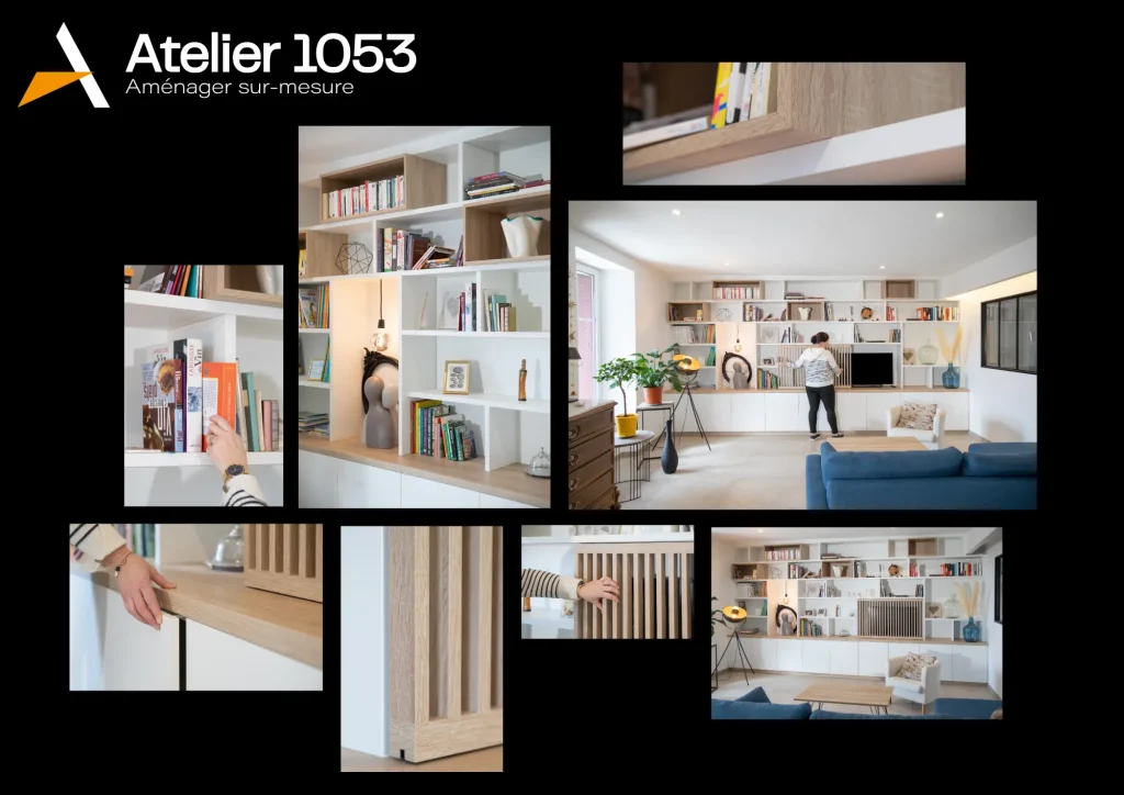 meuble tv claustra coulissant