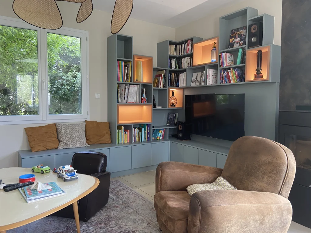 meuble tv angle avec banquette