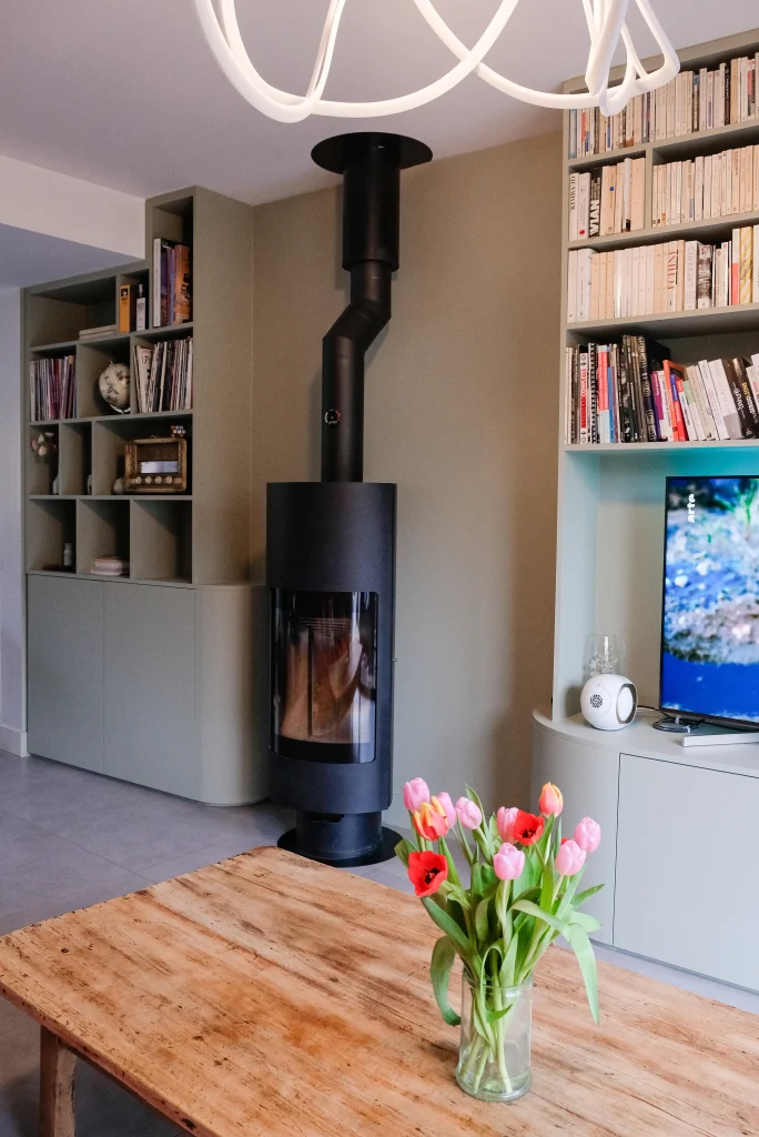 meuble tv arrondi sur mesure