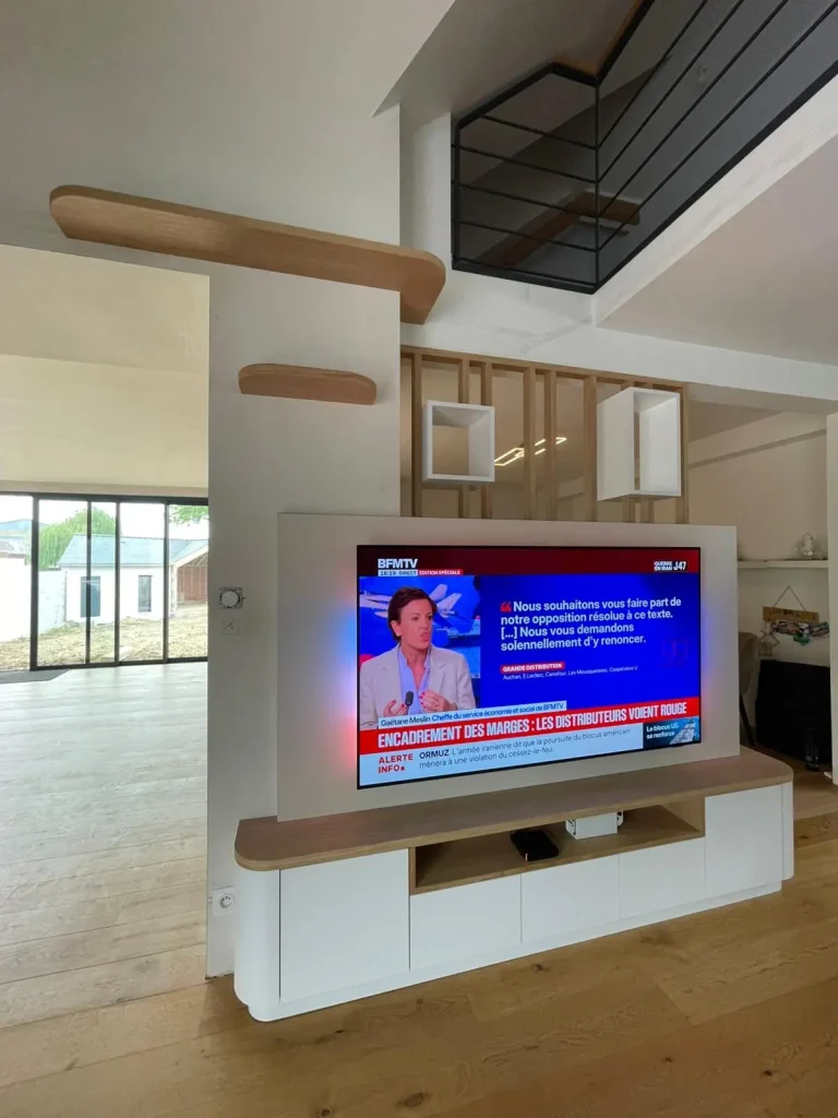 meuble tv recto verso séparation de pièce
