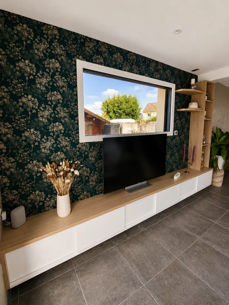 meuble tv suspendu complet sur mesure