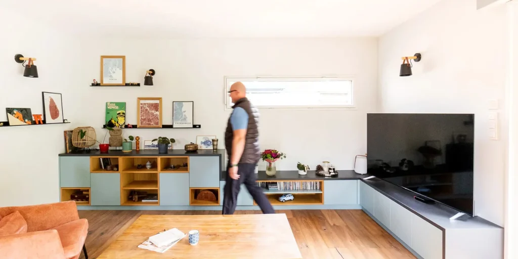 meuble tv angle sur mesure
